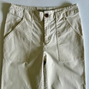 Nili Lotan Pants Women’s Size 6 khaki Wide Leg Cotton Stretch